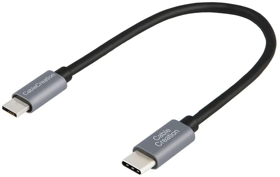 CableCreation DJI Mavic USB Type C Cable, 0.65 ft USBC to Micro USB A Cable Compatible with DJI