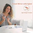 thumbnail image 4 of Travel Makeup Mirror With 10x Magnifying Mirror, Vanity Mirror With 80leds, 3 Color Lighting, Rechargeable 2000mah Batteries, 4 of 5