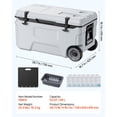 thumbnail image 2 of KFFKFF 52QT Portable Rolling Cooler with Wheels, Insulated Ice Chest for 48-Hour Cooling, Lightweight and Leak-Resistant Design for Outdoor Activities, Picnics, Camping, and Grilling, 2 of 9