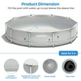 thumbnail image 7 of Costway Round Above Ground Swimming Pool Patio Frame Pool W/ Pool Cover Iron Frame Grey, 7 of 7