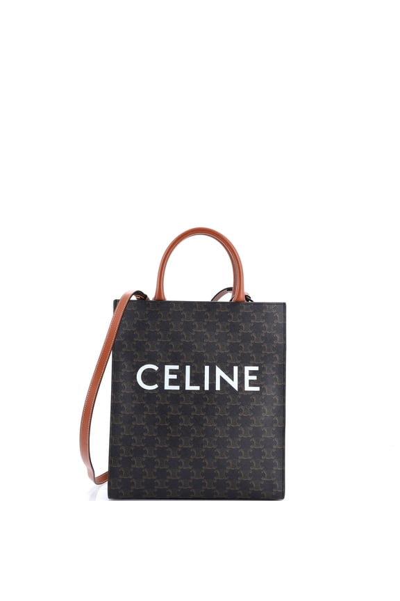 Pre-Owned Vertical Cabas Tote Triomphe Coated Canvas Small By Rebag