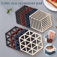 thumbnail image 2 of CAROOTU Hexagonale Table Isolation Multifonctionnel Résistant à la Chaleur Antidérapant Sous-Verres pour la Maison Cuisine Restaurant, 2 of 6