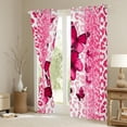 thumbnail image 3 of jejeloiu Pink Kawaii Butterflies Blackout Curtains,Leopard Pattern Curtains Pack of 2 (38x45 Each),Cheetah Print Window Curtains For Girls Kids,Breathable Home Decor, 3 of 6