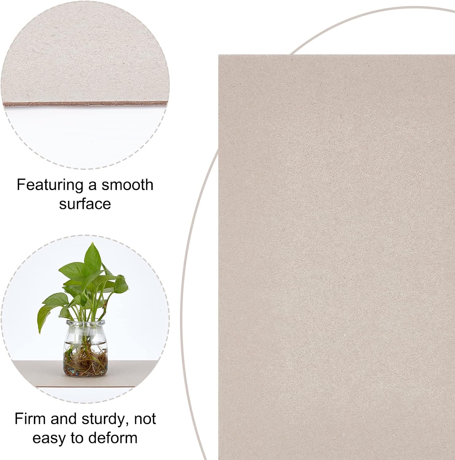 11.7 x 8.2” Book Board, 6pcs 79PT Rectangle Binders Board for Book Binding Heavy Weight Brown Kraft Cardboard Paper Board for Scrapbooking Picture Frame Backing Invitations