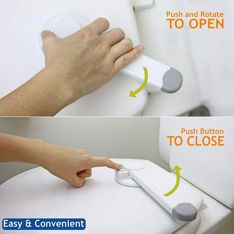 Safety 1ˢᵗ Easy Grip Toilet Lock (2pk), White