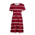 thumbnail image 6 of Erwazi Summer Casual Dresses for Women Swing Short Sleeve T Shirt Dresses Tiered Flowy Beach Mini Dress with Pockets, 6 of 6