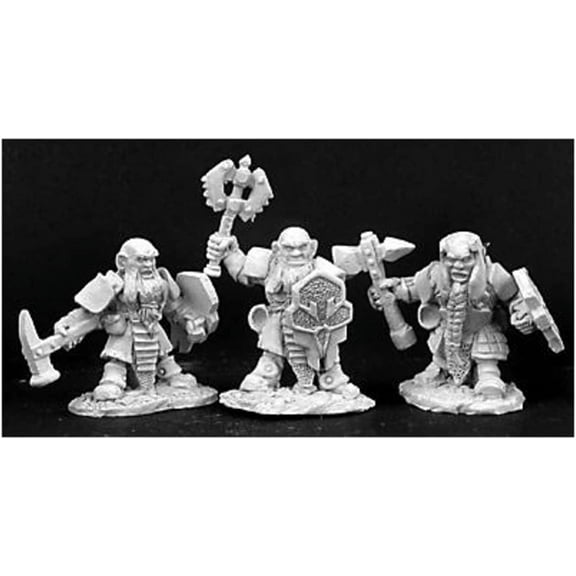 Reaper Miniatures Duergar Sergeant & Grunts 3P 02989 Dark Heaven Unpainted Mini