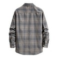 thumbnail image 4 of PBNBP Mens Shirts Casual Plaid Print Long Sleeve Button Down Shirts Vintage Street Style Shirts Loose Fit Shirts with Pocket, 4 of 7