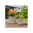 thumbnail image 2 of Ceramic Flower Pots and Planters for Home Decor - Plant Pots for Indoor or Outdoor Succulents and Houseplants - Modern Pots for Plant Stands Ideal for Garden and Patio Set of 2 - 8", 6" Ivory & Tan, 2 of 11