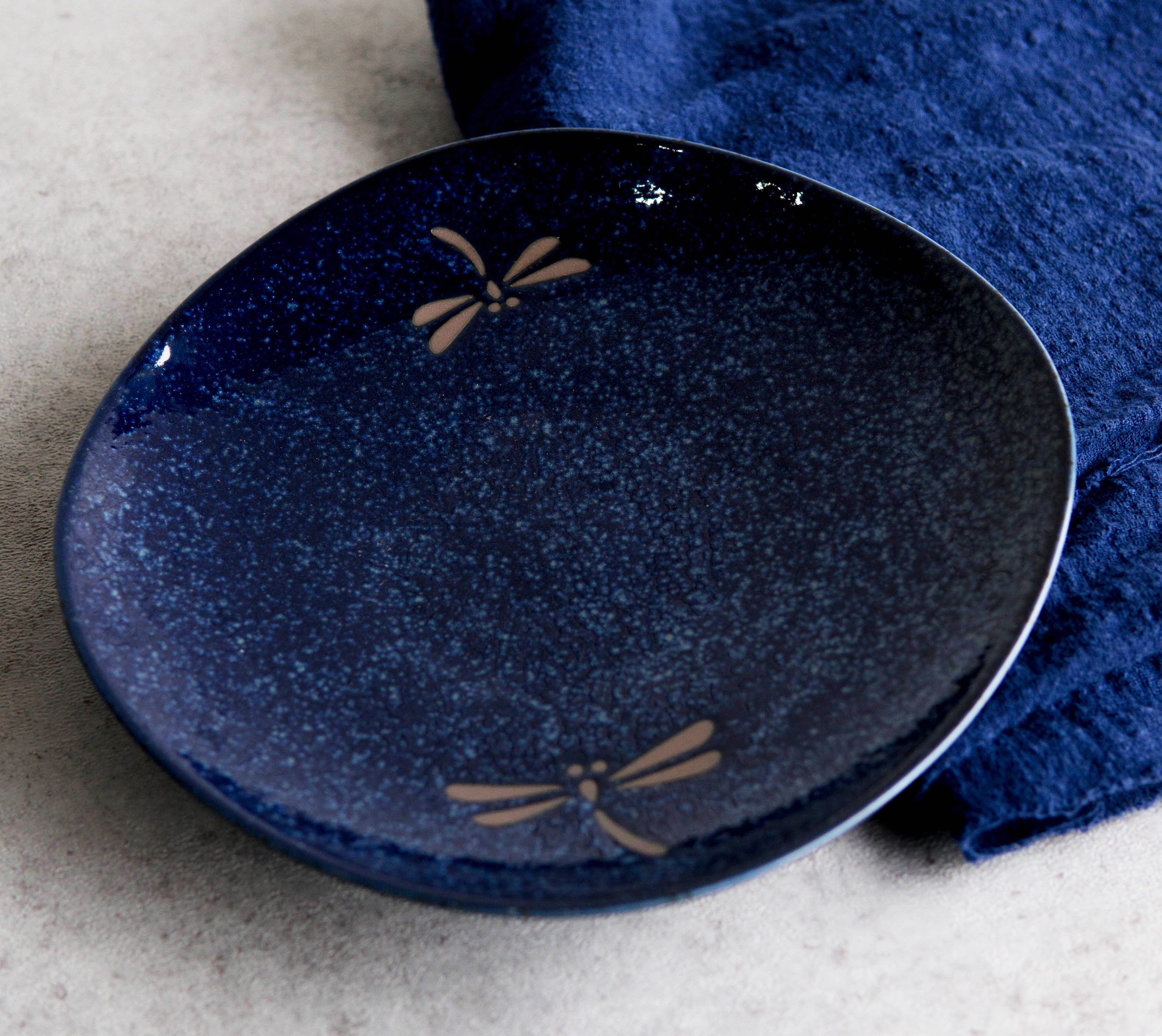 Dragonfly Sushi Plate Bowl Spoon Set #BH81-N 