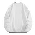 thumbnail image 4 of CQONEPT Mens Sweatshirts Crewneck Dressy Casual Fleece Lined Pullover Tops Athletic Running Clothes White 2XL, 4 of 4