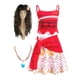thumbnail image 2 of Disfraz de princesa Vaiana Moana para niñas, vestidos con collar, pelucas, vestido de Moana para fiesta de Halloween, disfraz de Cosplay, 2 of 5