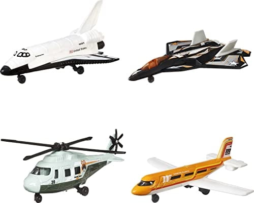 Matchbox Sky Busters 4-Pack, aviones de juguete, incluidos aviones  comerciales y de rescate, aviones, H Matchbox Matchbox