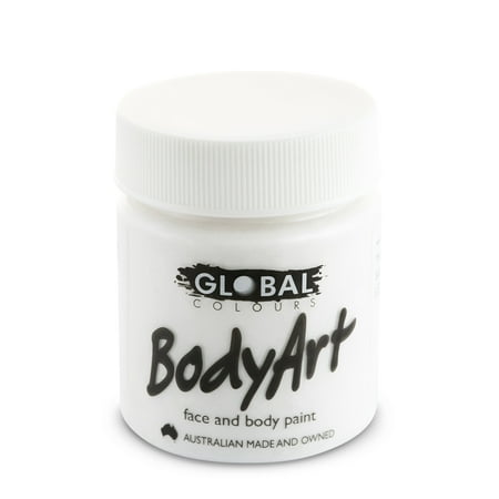 Global Body Art Face Paint - Liquid White (45 ml/1.5