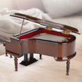 thumbnail image 2 of Piano miniatura Pssopp, miniinstrumento musical de madera con taburete, 2 of 9