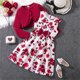 thumbnail image 2 of Odeerbi 8-12 Años Niñas Conjunto de Verano Vestido de Tirantes Floral de Algodón Con Bolero Shrugs Conjunto de Dos Piezas Vestido Sin Mangas Con Cardigan de Punto, 2 of 9