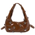 thumbnail image 1 of Bolso Mano para Mujer Hombro Con Tachuelas PU Correa Ajustable Hobo Elegante, 1 of 9