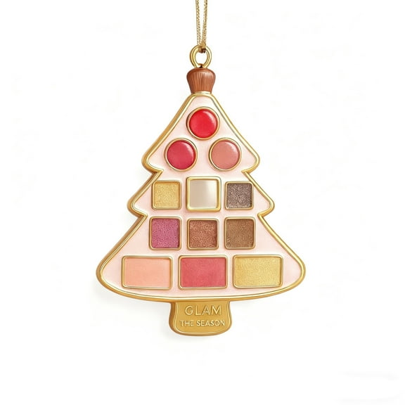 Cheapark Christmas Tree Makeup Decorations, 2D Acrylic Ornaments Pendants, Shimmery Cosmetic-Themed Design, Festive Accent For Tree Home Party