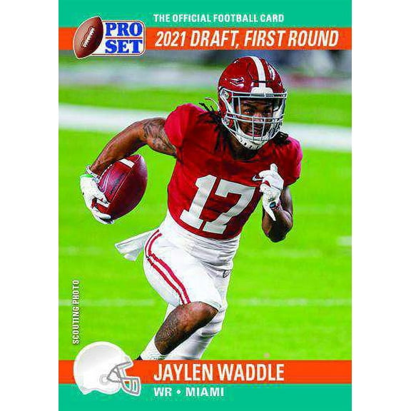 NFL 2021 Pro Set Draft Day Football Jaylen Waddle Trading Card #PSDD6