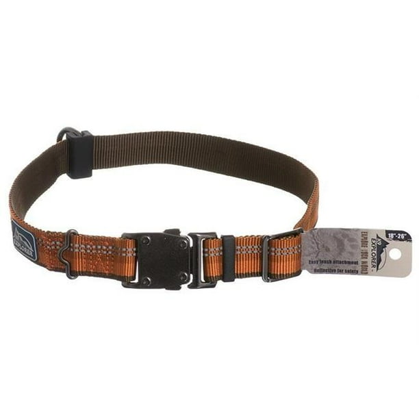 Coastal Pet 36923COG K9 Explorer Reflective Adjustable Dog Collar, Campfire Orange