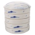 thumbnail image 1 of 1 Set of Convenient Ceramic Color Mixing Trays Stacking Color Palettes Multi-layer Pigment Tray, 1 of 7