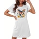 thumbnail image 5 of Camisón corto de talla grande para mujer, camisón de manga corta con estampado de pecho a la moda, camisón para mujer, 5 of 5
