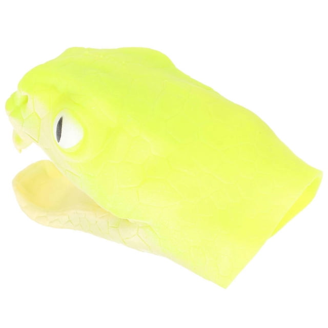 Toxic Snake Hand Puppet Creative Finger Toy for Kids Cartoon Light Green