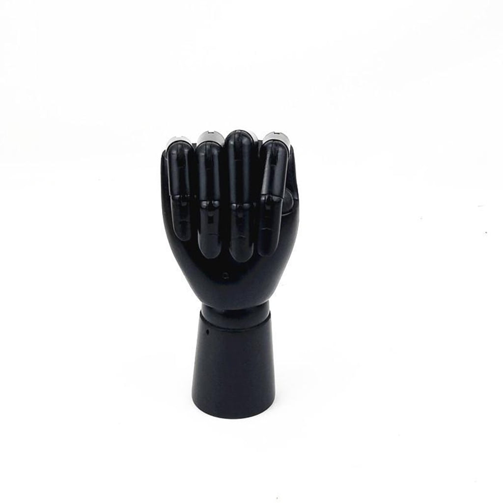 FVDPWYE Wood Drawing Manikin Articulated Mannequin Hand with Flexible Fingers 10" Right Hand