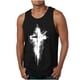 thumbnail image 1 of Tanques para Hombre para el Verano Solto Chaleco Impresión Deportivo Cuello Redondo, Casual, 1 of 3