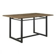 thumbnail image 1 of 60" Contemporary Wood and Metal Dining Table - Rustic Oak / Black, 1 of 6