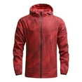thumbnail image 1 of Veste Décontractée pour Homme, Coupe Ample Légère avec Capuchon, Veste d'Extérieur à Manches Longues avec Fermeture Éclair pour le Printemps et l'Automne, la Randonnée et les Activités de Loisirs, 1 of 8