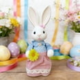 thumbnail image 2 of COM1950s Easter Bunny Decorations, Handmade Braided Straw Bunny, 9 Inch Farmhouse Table Centerpiece for Spring, Rustic Shelf Accent, Cute Indoor Ornament for Home, 2 of 6