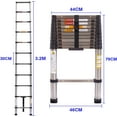 thumbnail image 4 of Telescoping Ladder, 10 FT Stainless Steel Extension Ladder for Home, Collapsible Ladders 330 Lb Max Capacity, Multi-Purpose Telescopic Ladder for Roof Ceiling, Household Daily, EN131 Certificated, 4 of 7