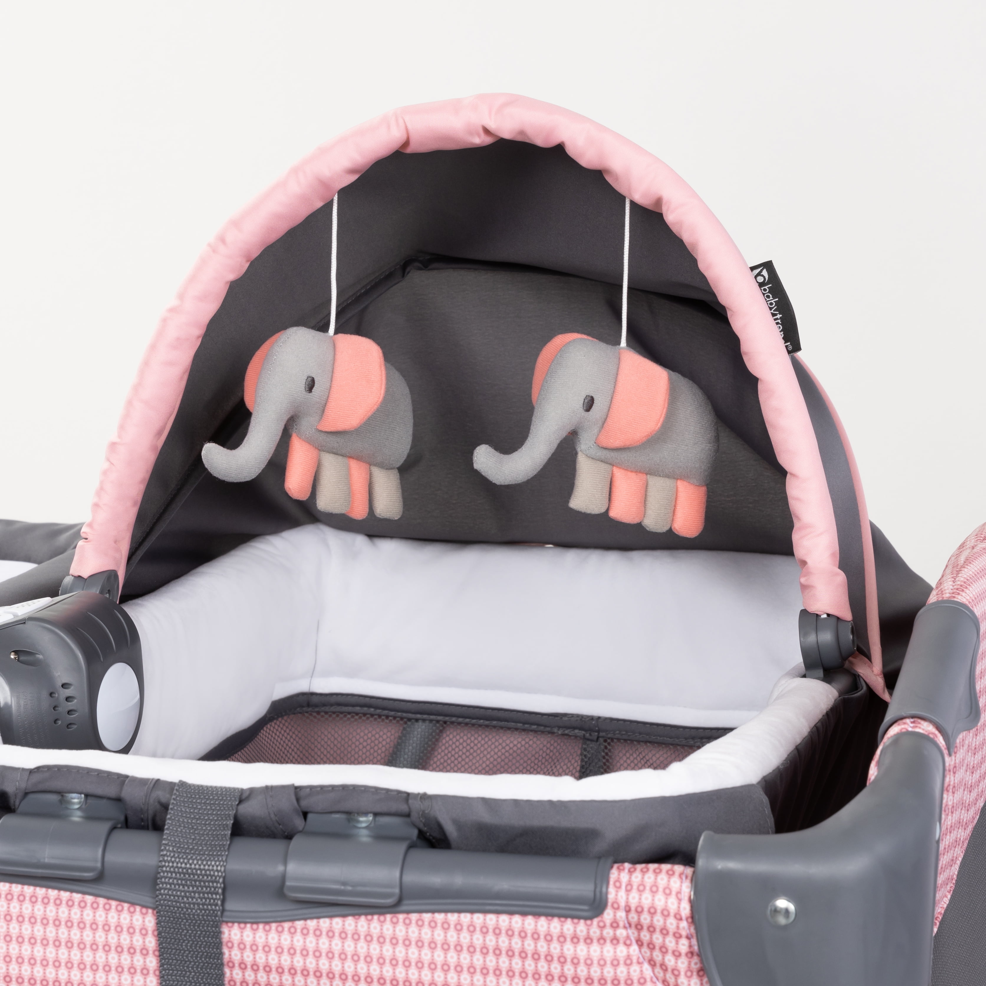 Baby Trend Lil Snooze Deluxe III Nursery Center with Portable Bassinet, Cozy Pink
