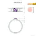 thumbnail image 4 of ANGARA Natural 0.33 Ct. Amethyst Solitaire Stackable Ring in 14K White Gold for Women (Ring Size: 3.5), 4 of 9