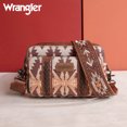 thumbnail image 3 of Wrangler Crossbody Bag for Women Boho Aztec Small Multi Pocket Crossover Purse, Camel, 3 of 7