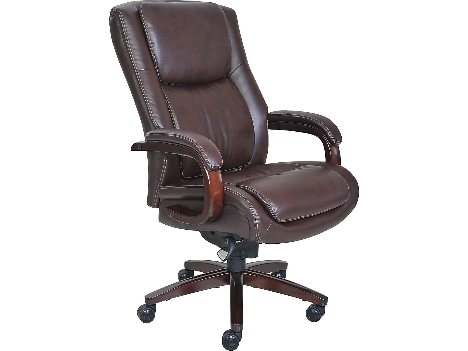 LaZBoy Winston Bonded Leather Executive Chair Brown (44763) Walmart