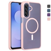 Ebizware for Samsung Galaxy A17 5G Case Shockproof Magnetic Protective Cell Phone Case for Galaxy A17 5G, Compatible with MagSafe Military Grade Drop Protection Rugged Slim TPU Cover - Pink