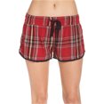 thumbnail image 1 of P.J. Salvage Womens Flannel Pajama Shorts, brick, M, 1 of 1