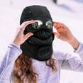 thumbnail image 4 of Winter Thermal Trapper Hat with Glasses, Winter Cycling Windproof Ski Mask Cap,Black, 4 of 4