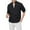 Black, variant on DGXTA Mens Cotton Shirts Casual Loose Long Sleeve Shirt Button Down Solid T-Shirt for Men