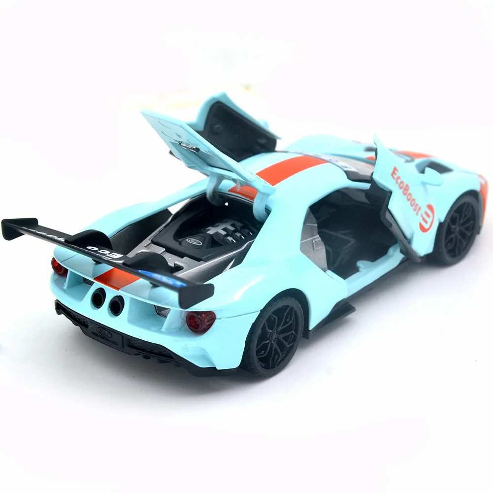1/32 suitable for Ford GT40 die-casting metal alloy model car sound and light pull-back series children's toy gifts