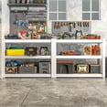 thumbnail image 2 of Metal Garage Storage Shelves Heavy Duty Shelving Unit 3 Tier White Adjustable Organizing Shelves 1500 LBS Capacity  Shelving Ideal for Garage Tote Basement Pantry Outdoor, 36”H*36”W*16”D, 2 of 15