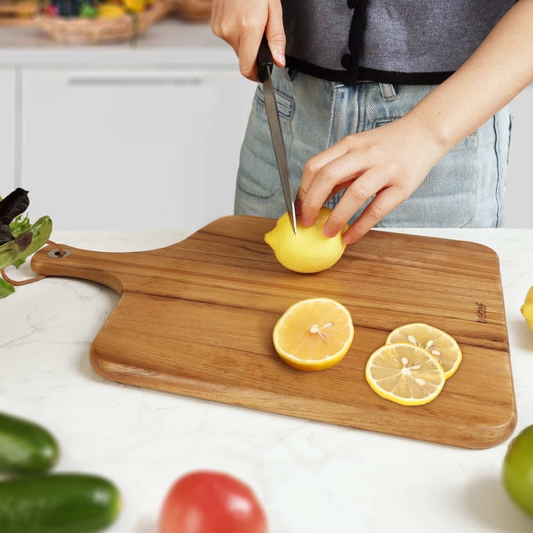 Hecef Square Wooden Cheese Board with Handle photo 3