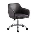 thumbnail image 3 of Linon Rylen Task Chair with Adjustable Height & Swivel, 275 lb. Cpacity, Charcoal Gray Faux Leather, 3 of 10