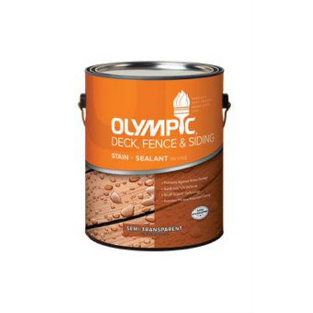 New Olympic 58803A/01 Deck, Fence & Siding Stain, Clove Brown, 1 Gallon