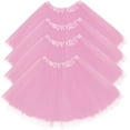 thumbnail image 2 of JFGHDG Women's Dance Skirts Ballet Tutu for Girls Ballroom Skirt Tutu for Women Tulle Skirt Sequin Skirt Pink Tutu Women Pink 1*3 a, 2 of 4