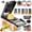 Black, variant on 10-in-1 Vegetable Chopper Mandoline Slicer, 8 Blade Food Cutter with Colander Basket & Storage Case