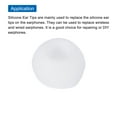 thumbnail image 5 of Uxcell Replacement Silicone Ear Tips Earbuds Bud Earbuds Tips White Large, 5 of 5