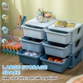 thumbnail image 4 of Qaba 3 Tier Kids Toy Organizer with 6 Plastic Storage Bins, Blue, 4 of 10